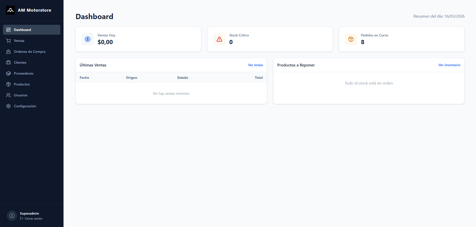 ERP System for retail company